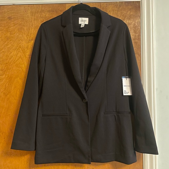 Women’s Nine West Relaxed Blazer Black Medium M NWT - Picture 2 of 5